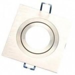 Foco basculante cuadrado empotrar Aluminio 1L, para Lámpara GU10/MR16, Blanco, Negro, Wengué ó Texturizado